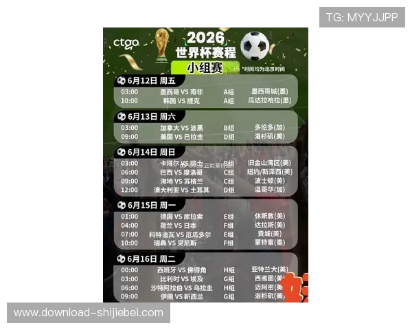 2026年世界杯赛程时间表公布,详细介绍每场比赛的北京时间安排和时间节点 2026年世界杯赛程时间表公布,详细介绍每场比赛的北京时间安排和时间节点